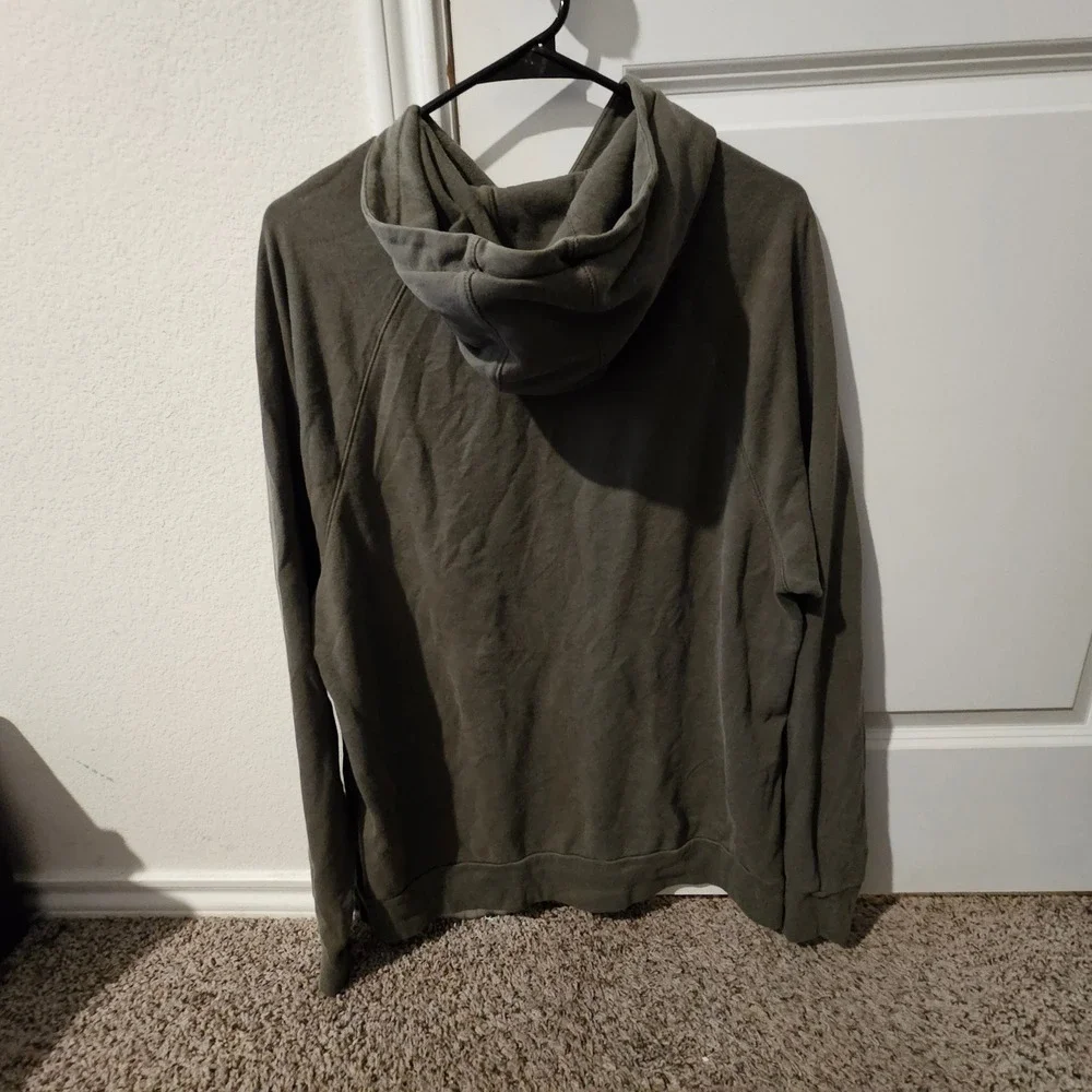 Fayettchill Mountain Co. Olive Green Hoodie Pullover Made in USA Mens L - Picture 7 of 7